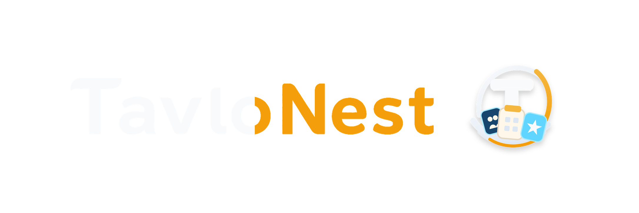 TavloNest full logo in dark theme, right-to-left layout
